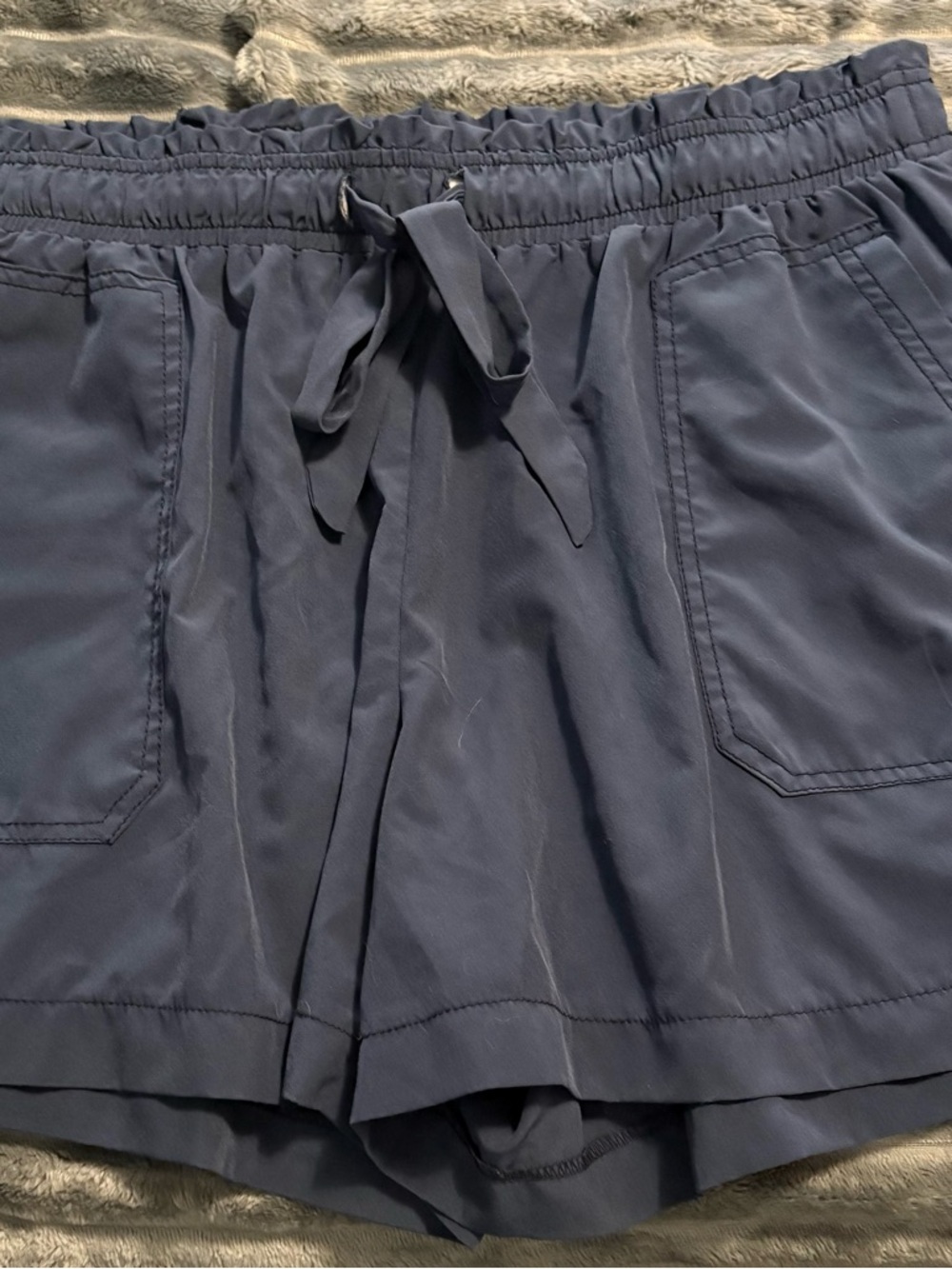 Soho Navy Elastic Waist Shorts